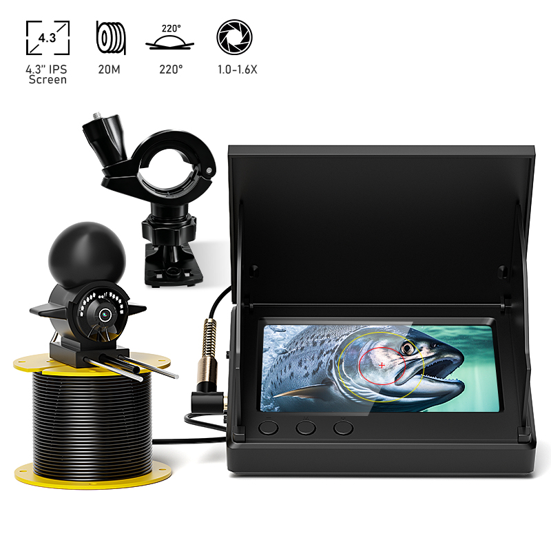 Fish Finder Portable - Détecteur de poissons portable LCD 4,3'',